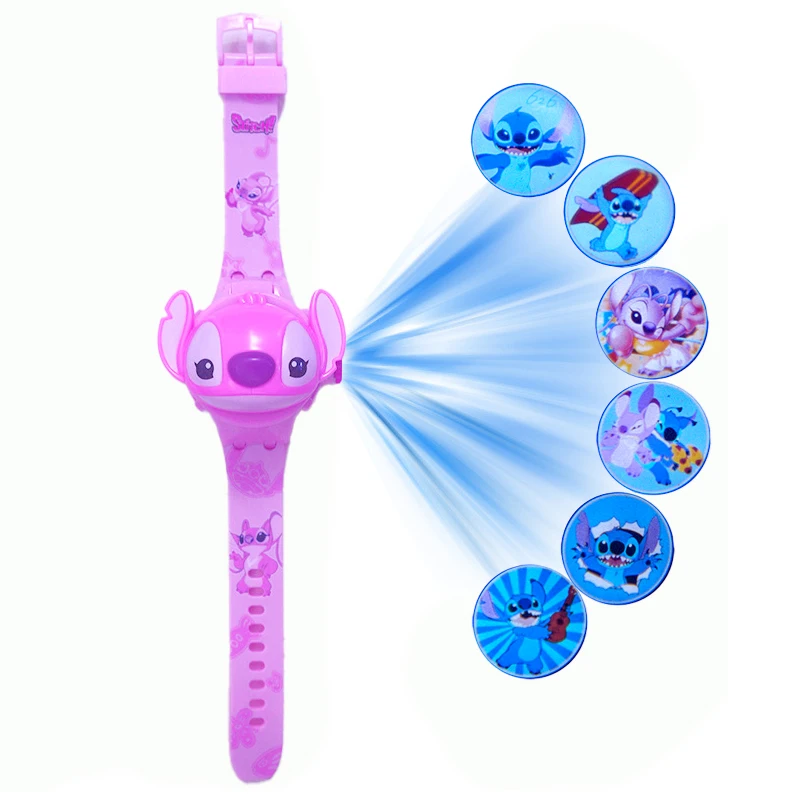 3D Cartoon Stitch Kids Watches For Girls Projection Unicorn Mickey Children Watch Digital Clock Gift Dropshipping montre enfant 4