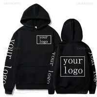 2024 Student Casual Custom Printed Text DIY Hoodie Customized Logo Personalized Hoody Custom Hoodies Text Logo Sweatshirt 1