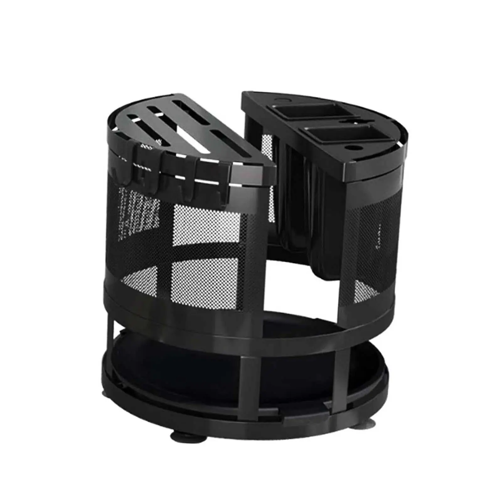 Kitchen Utensils Holder Rotating Kitchen Accessories Modern Countertop Freestanding Knife Holder Drying Rack Flatware Organizer