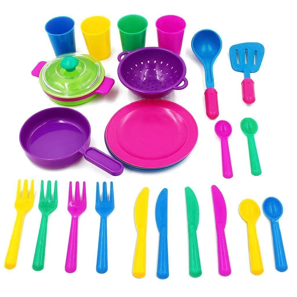 Children Role Playing Toy Tableware Utensils Sink Dishes Playhouse Kitchen Pretend Play Learning Toys Playset Kids Gift
