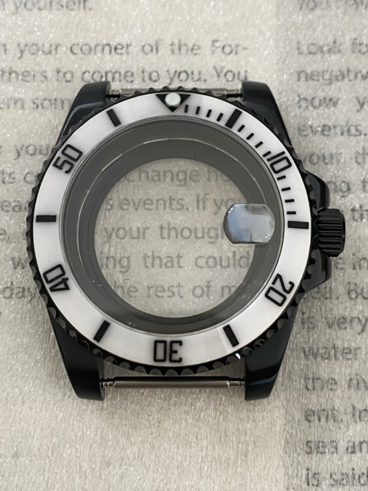 SUB electroplated black stainless steel nh35 case 40mm Sapphire glass fitting NH35/NH34 movement watch accessories