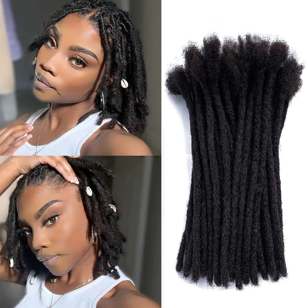 ผมต่อ Loc Extensions ผมแท้ ความกว้าง 0.8 ซม. ยาว 10 นิ้ว 30 เส้น ผมเดรดล็อคต่อผมแท้ 100% ทำมือถาวรเป็นธรรมชาติ 1