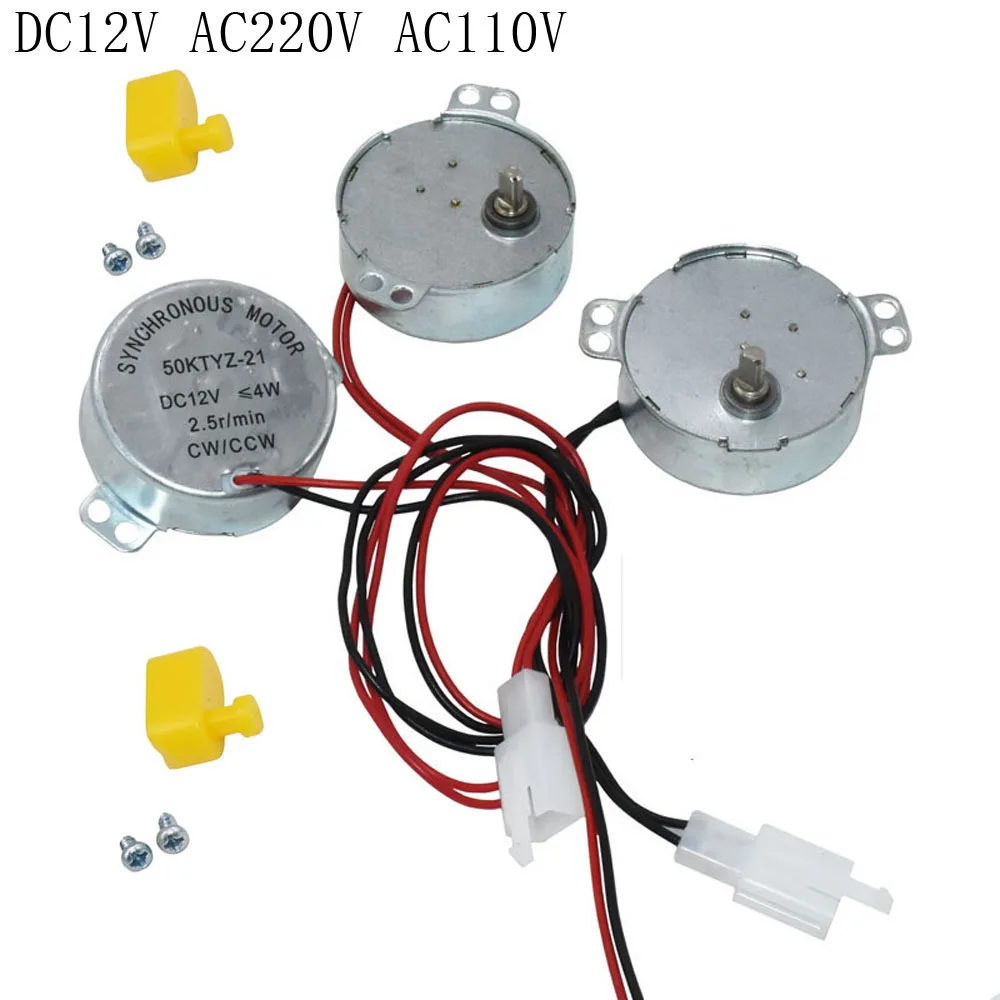 Motor Reversible Para Incubadora 220V AC – 2.5 R/Min, 14W, Para Volteo De Huevos (80 X 59 Mm)