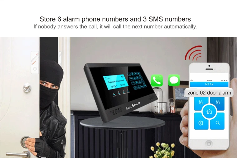 4G Alarm Wifi home alarm systems wifi gsm intruder Security Alarm System TFT display support alexa and google IFTTT