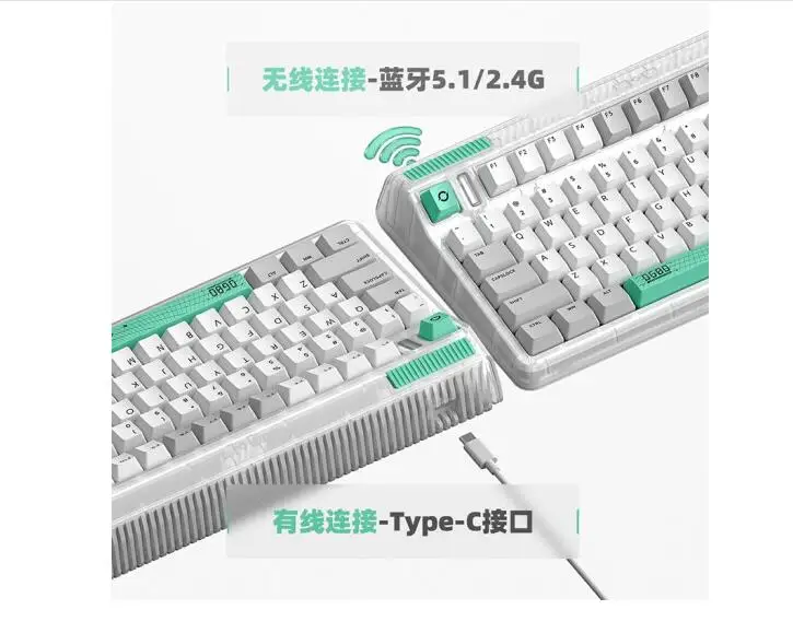 Iqunix-Bluetooth付き80kmメカニカルキーボード,2.4gの圧力感度を備え