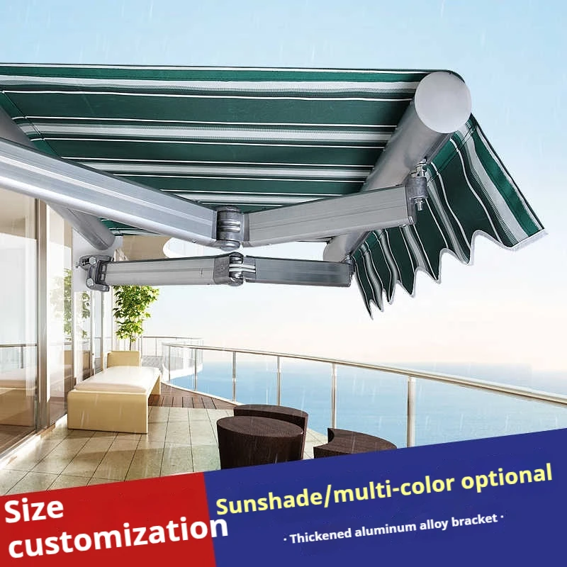 10X8FT Outdoor Wall Mounted Retractable Awning