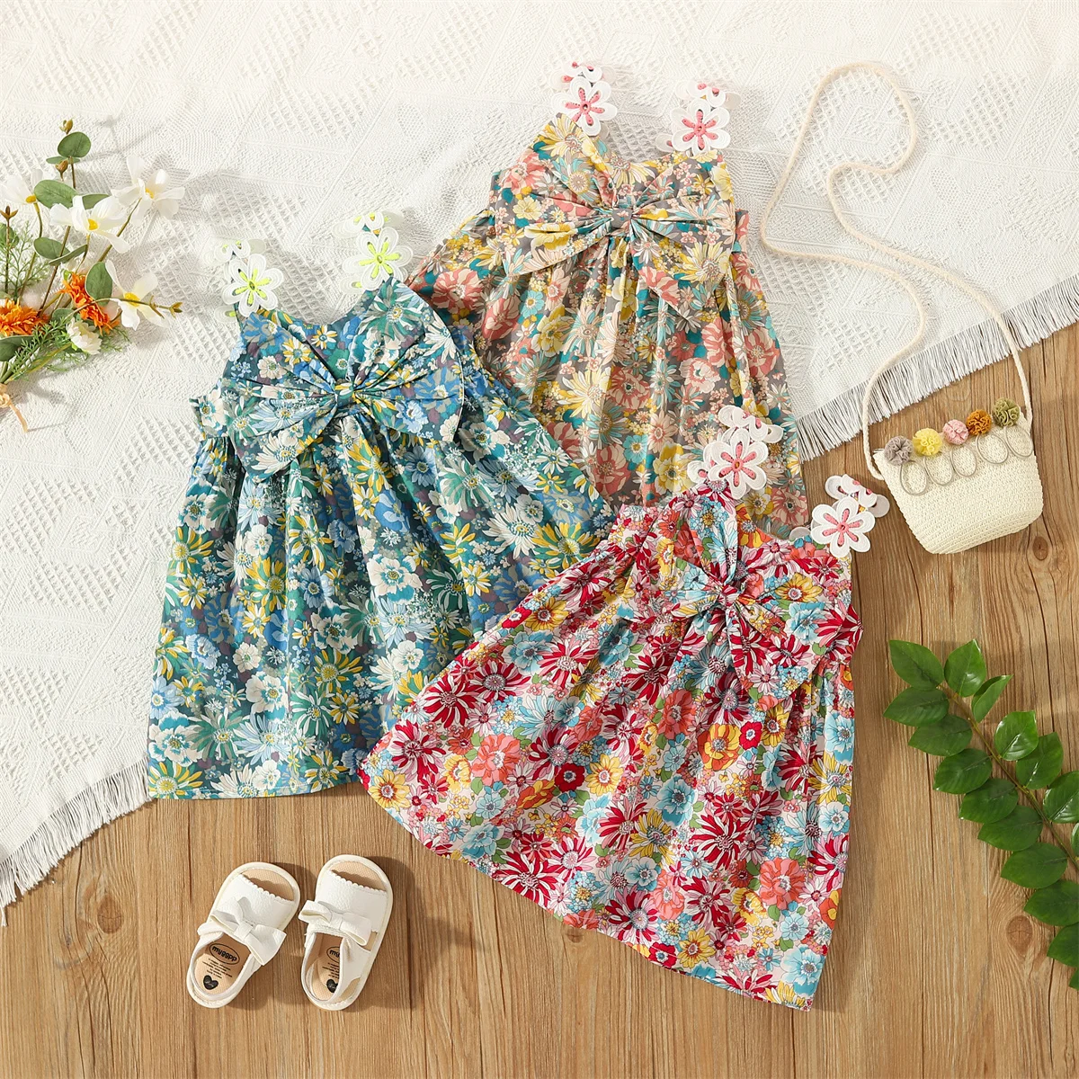 Beautiful Little Flower Printed Dress For Baby Girl main image 0