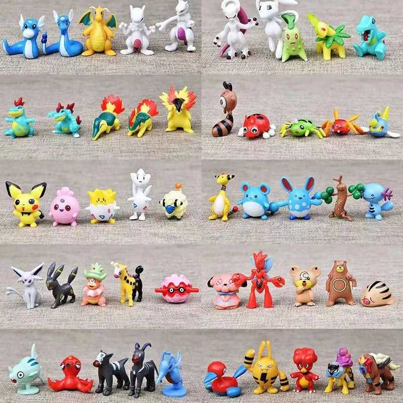 24/48/144 個ポケモンアニメフィギュアランダム繰り返しなし