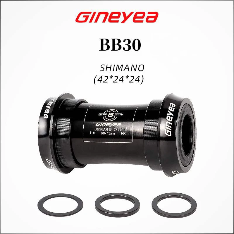 Фото GINEYEA PF30 BB30 нажимный Нижний Кронштейн 7075AL CNC ось велосипеда GXP внутренний 24 мм/22 мм BB Части №2