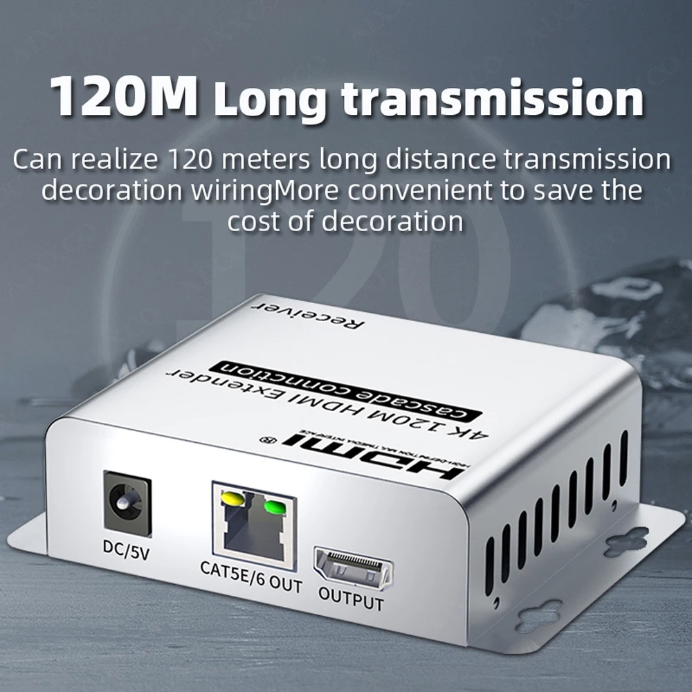 4K 120M HDMI ͽٴ ĳ̵  CAT5e CAT6 RJ45 ̴ LAN Ʈũ ̺ Ȯ й ۽ű ű