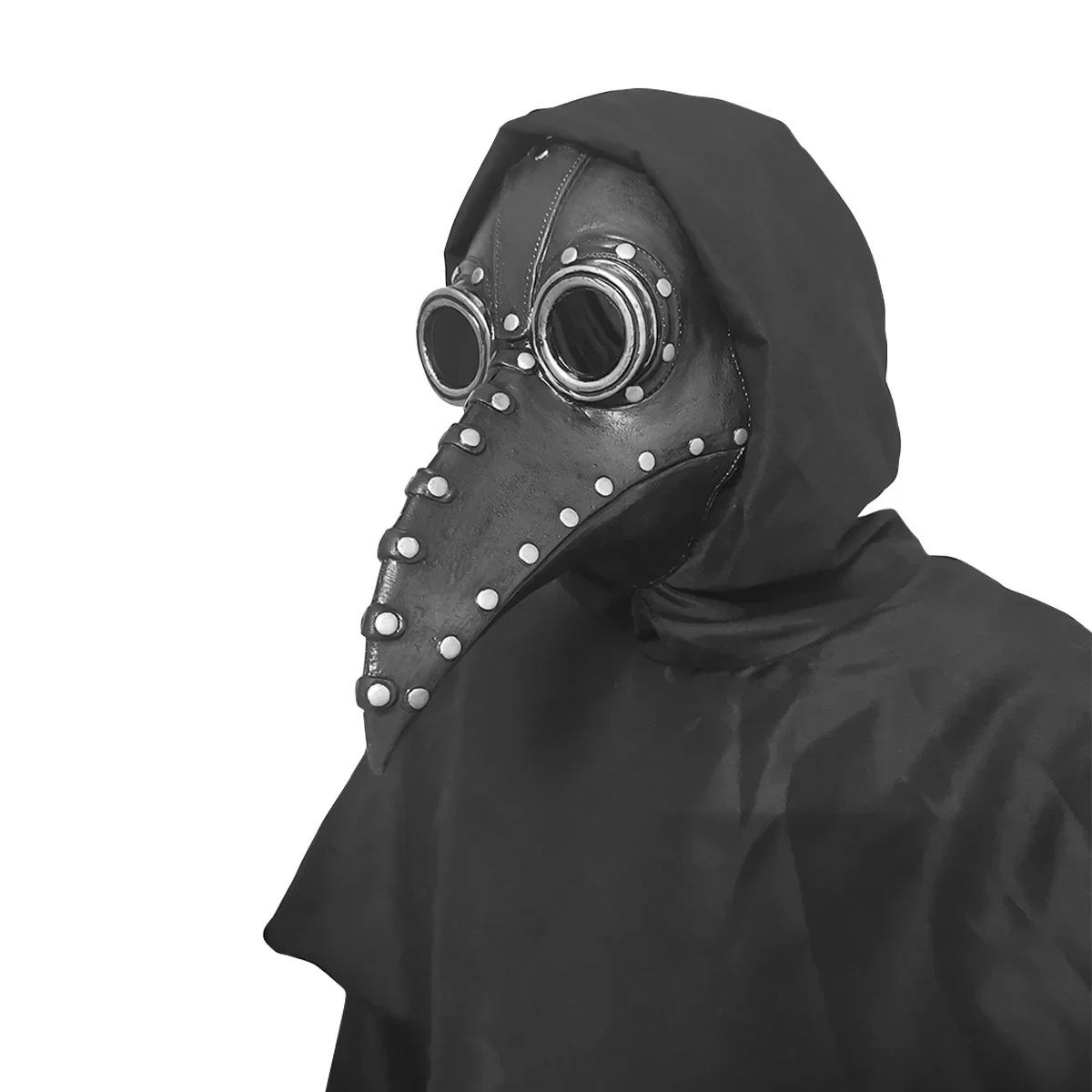 Halloween Black Rubber Plague Doctor Mask Long Nose Bird Beek Steampunk Gas Latex Face Mask Cosplay Prop for Kids and Adult face mask 3d face masks halloween mask party masks horror mask