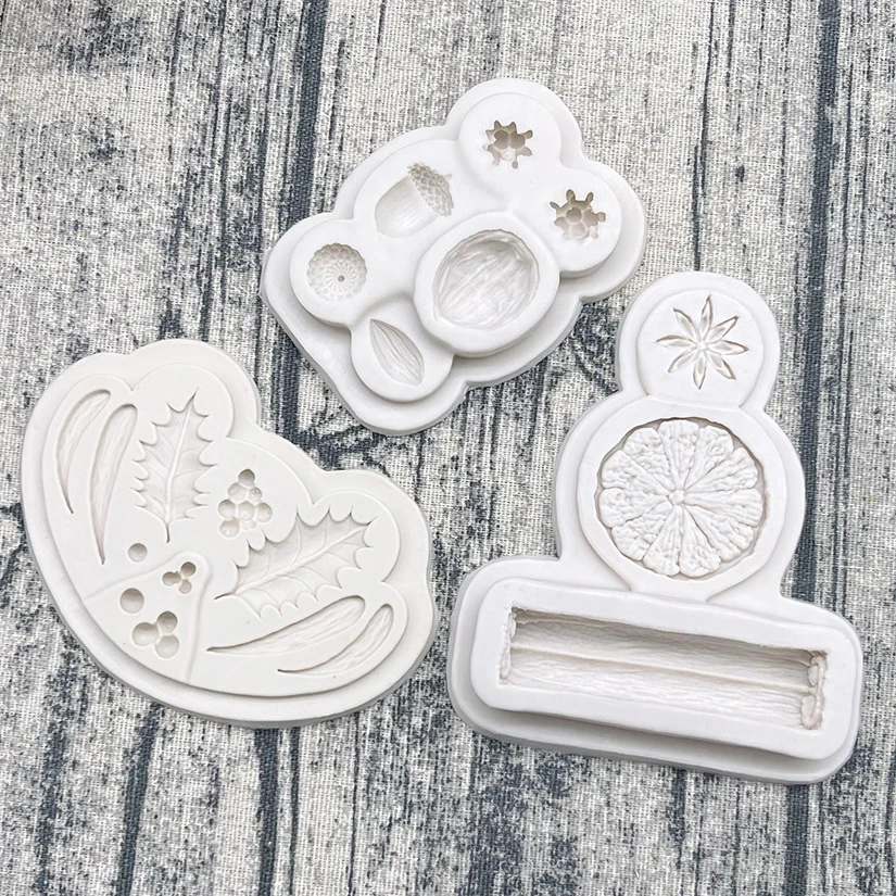 Nüsse Weihnachten Silikon Sugar craft Form Cupcake Backform Fondant Kuchen Dekorations werkzeuge – Detail 12