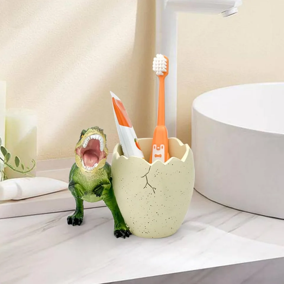 Cute Dinosaur Kids Toothbrush Holder for Bathroom