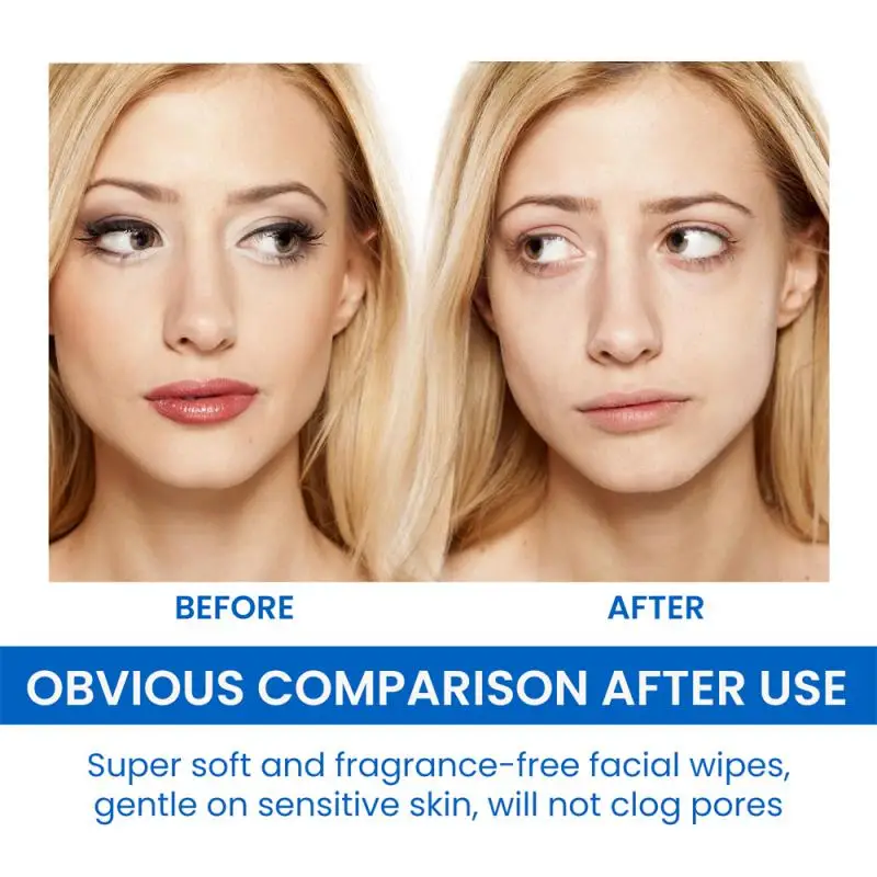 1/2/3 SET Gentle Makeup Remover Wipes Deep Cleansing Makeup Remover Wipes For Face, Eyes & Lips, Refreshing & Non-Irritating 6