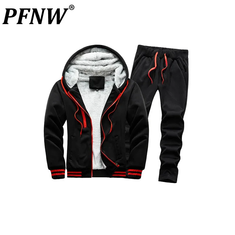 

PFNW Autumn Winter New Sportswear Men's Handsome Leisure Youth Student Sweater Sweatpants Set Tide Chic Fashion Niche 12Z6195