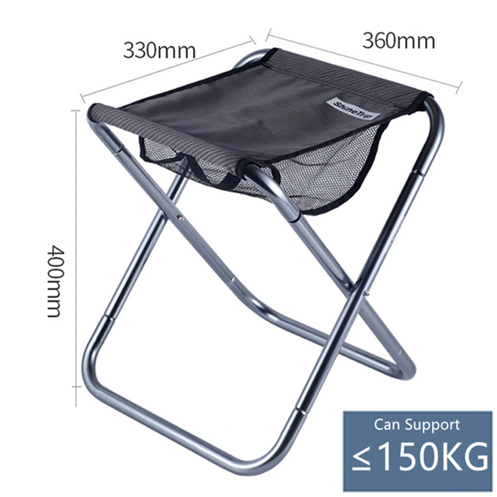 thumbnail image 2 of Outdoor Folding Chair XHKDSYMC Folding Camping Stool - 16" Lightweight Aluminum Alloy Portable Seat With Carry Bag Portable Aluminum Stool 2 of 10