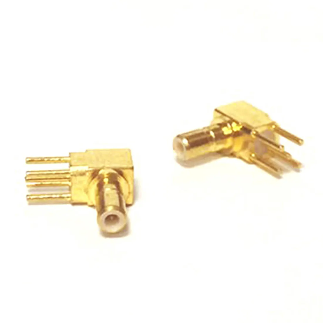 1 Piece SSMB Male Plug  RF Coax Convertor Connector  PCB Mount  With Solder Post  Right Angle  Goldplated NEW  Wholesale