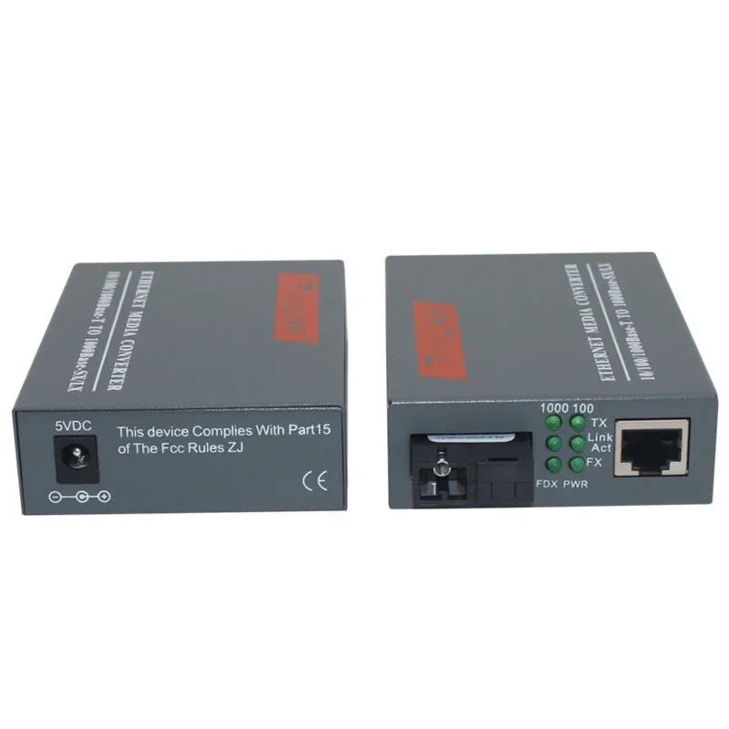 HTB-GS-03AB Network Photoelectric Converter 1000M Fiber Optic Receiver Transmitter Single Mode Single Fiber Pair Pack