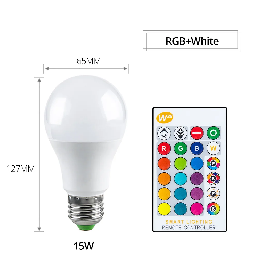 15W Ampoule LED E27 RGB WiFi Smart Bulb Intelligent Light APP