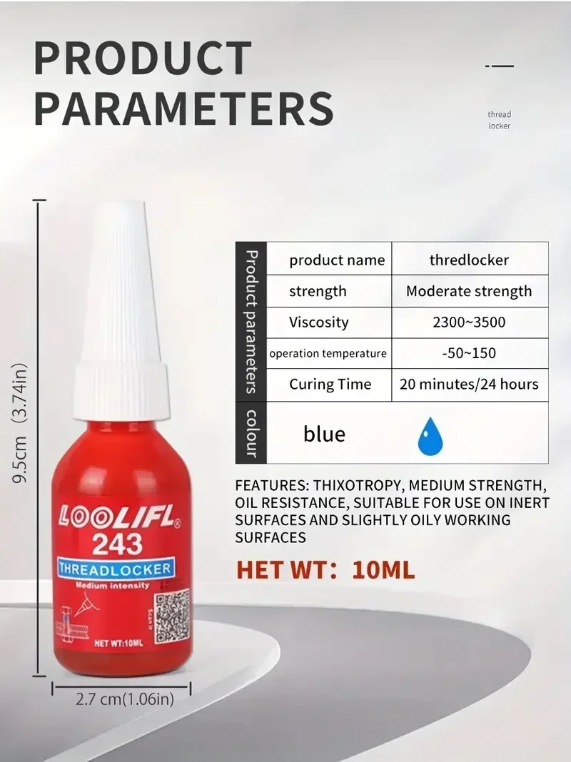 Anaerobic Threadlocker Glue for Screws Fastening Sealant