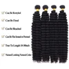 Rosabeauty Curly Human Hair Bundles With Transparent Deep Wave Brazilian Extension for Women Weave 3 4 Bundles Natural Color 5