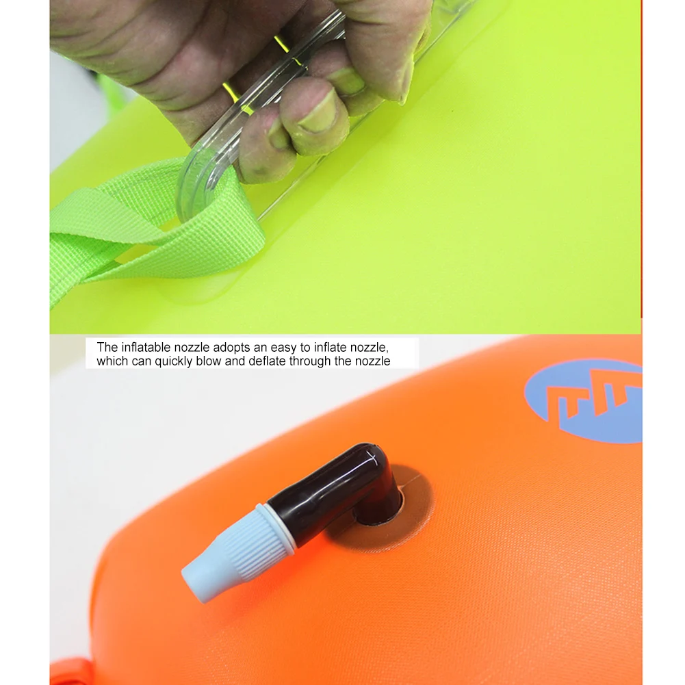 Swimming buoy 20L Safety Swimming Buoy PVC Inflatable Drifting Rafting Bag with Belt 12KG Buoyancy Lightweight for Water Sports