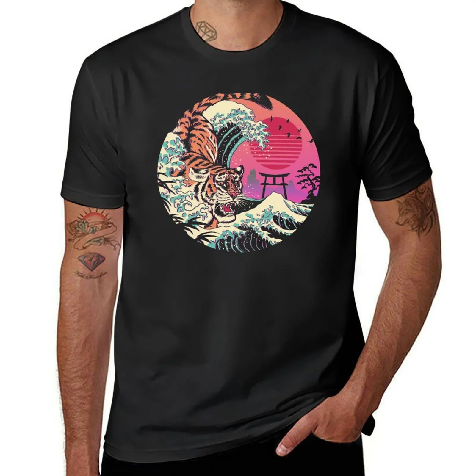 Rad Tiger Wave T-Shirt summer tops blacks tees designer t shirt men