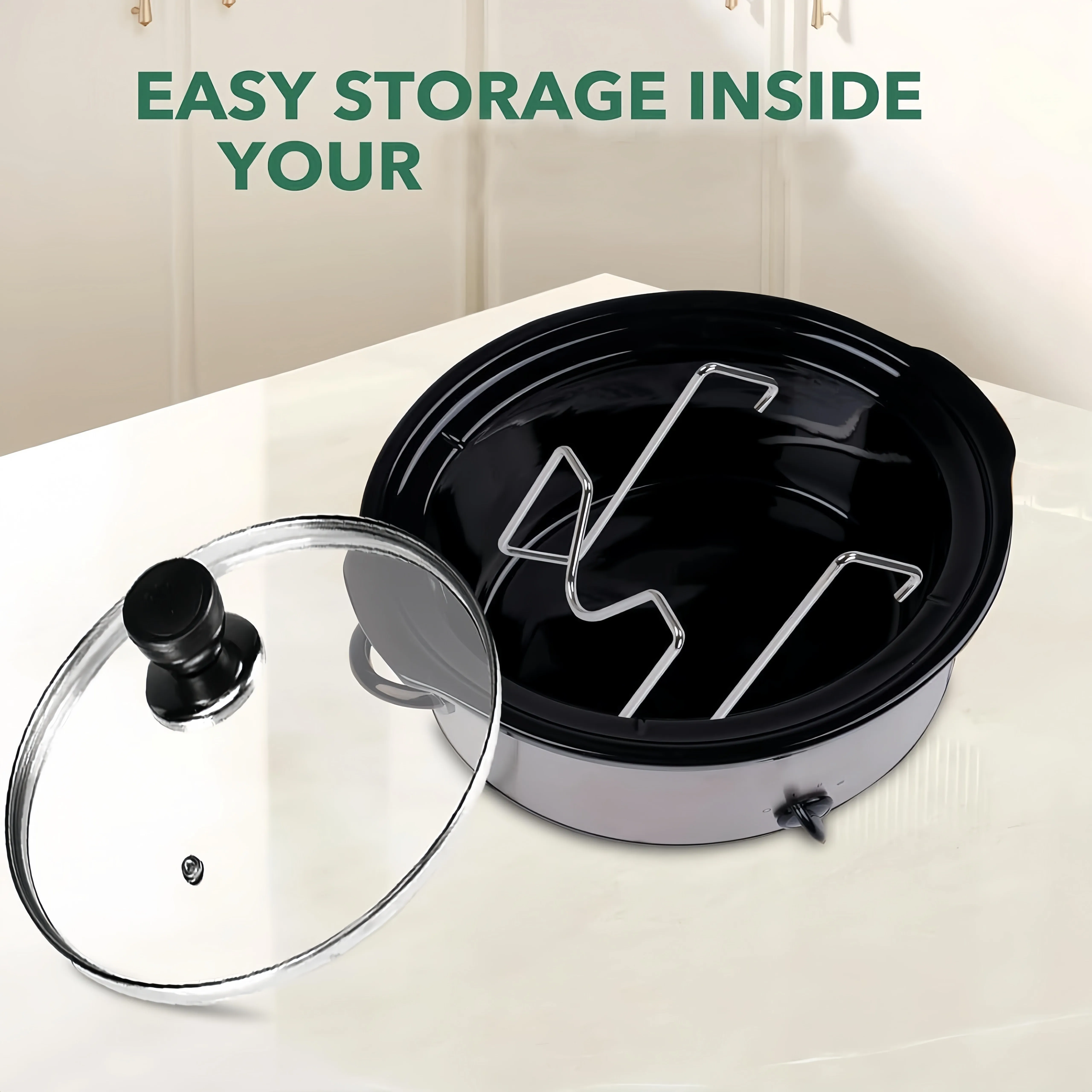 Stainless Steel Pot Lid Holder,Lid Organizer, Space-Saving Countertop, Non-Slip and Anti-Tip, Suitable for Various Lids, Kitchen
