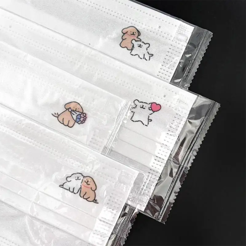 Adult Cartoon Disposable Mask Non-woven Filter Breathable 4 Layer Face Masks Anti Dust Independently Packaged