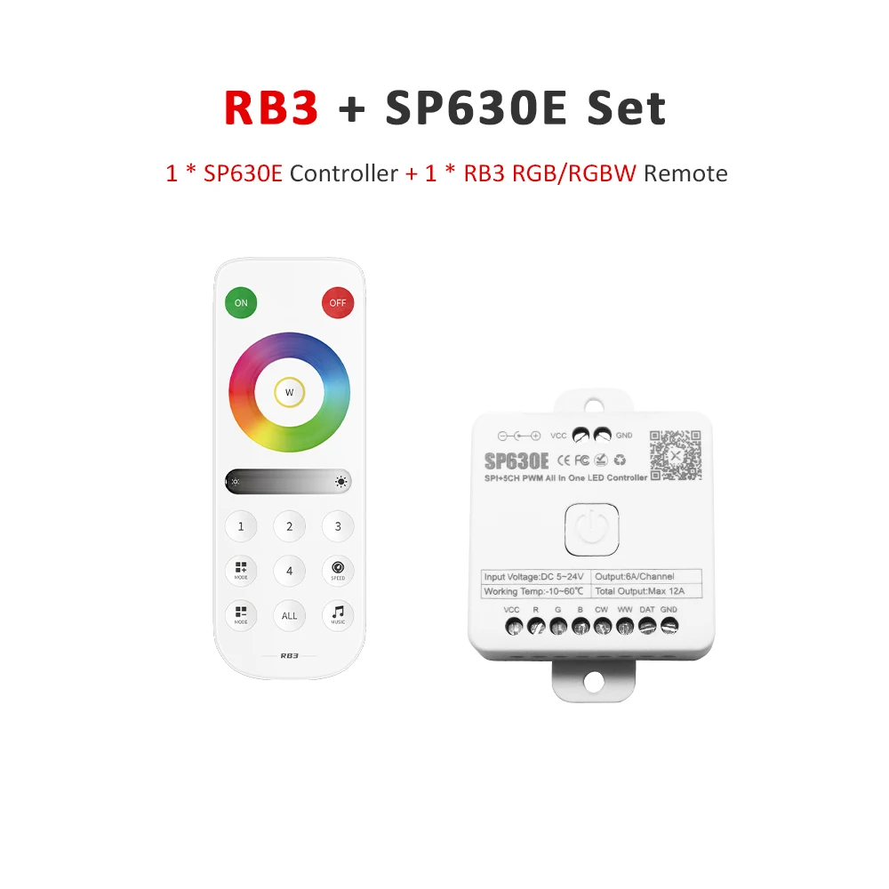 5V-24V SP630E BT LEDコントローラ 5CH SMD5050