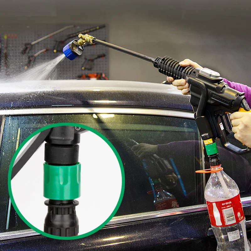 Lithium Battery Washer Gun With Coke Bottle High Pressure Washer Gun