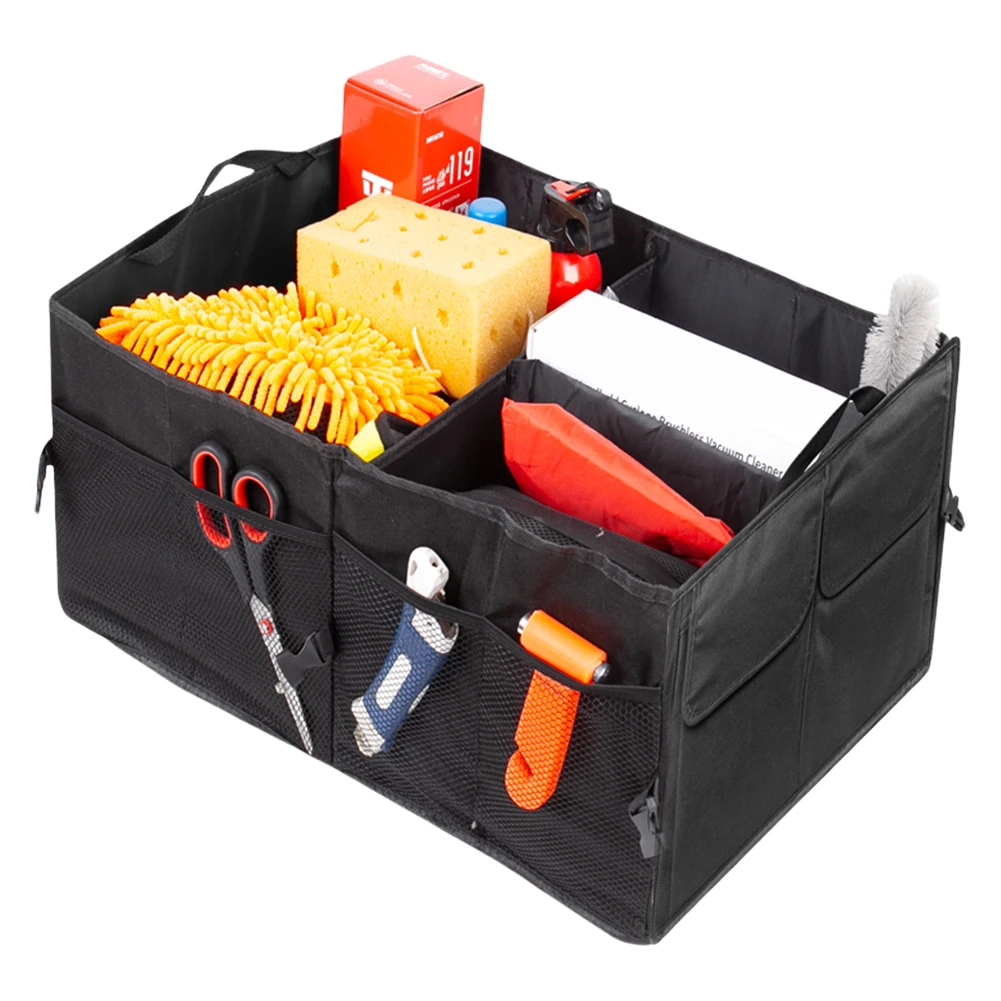 Auto Truck SUV Trunk Box Multi-Compartments Car Trunk Organizer Large Capacity Car Trunk Storage Bag Folding Container Organizer