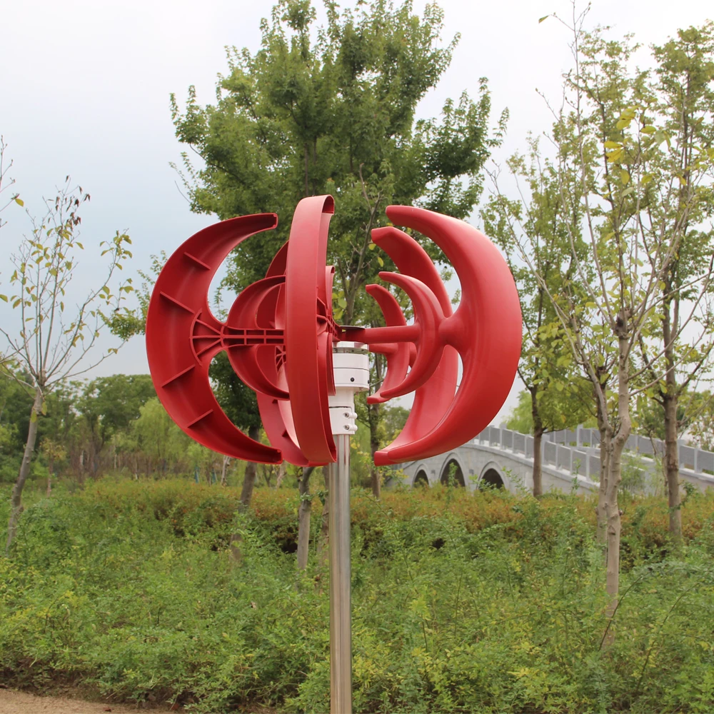 Home 3000W Small Vertical Axis Wind Turbine Generator 3KW 12V 24V 48V with MPPT Low Noise Windmill for Farm