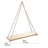 Wood Hanging Shelves for Wall Swing Rope Rustic Floating Shelf Set of 2 Wall Display Shelving Rack for Living Room Bedroom 6