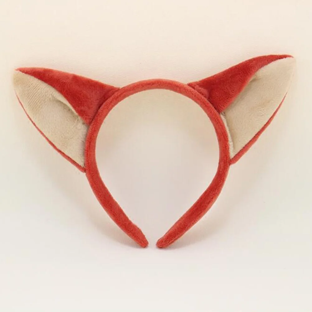 Costume Headband 2 Pcs Hairpin Fox Ears Headband Animal Animal Cosplay Headdress Fabric Foxes Headpiece