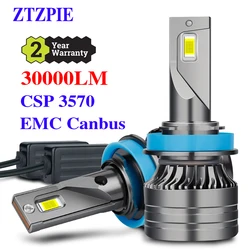 ZTZPIE 6000K 9005/HB3 9006/HB4 H1 H8 H7 H4 H11 H9 9012 Powerful EMC Canbus Led Headlight For Car Fog Light Bulb 30000LM 120W
