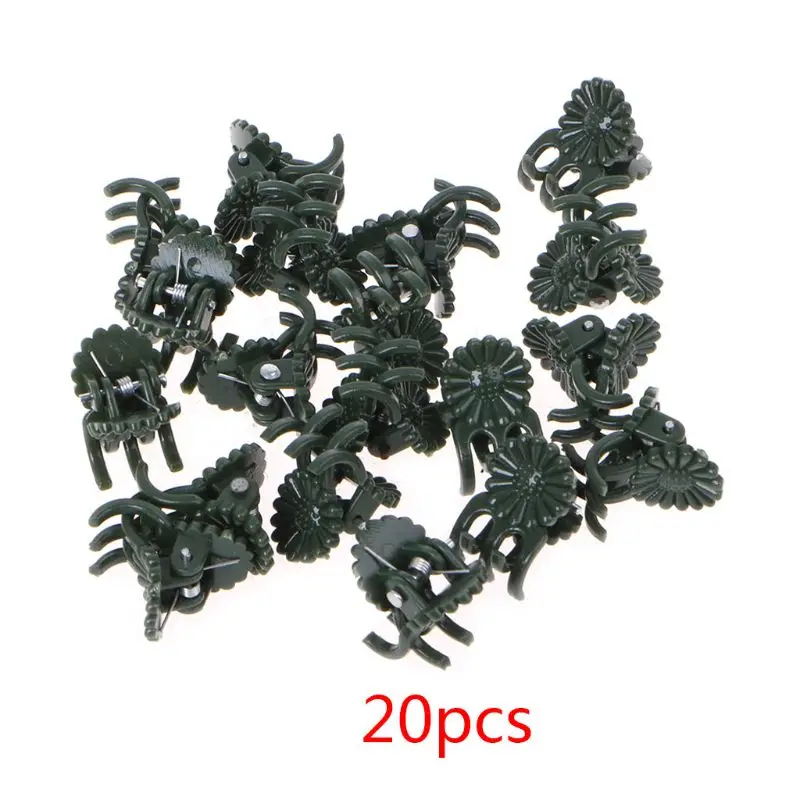 

20 Pcs Plastic Plant Fix Clips Stem Vine Support Vegetables Farm Flowers 270F