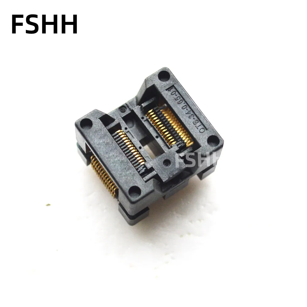 TSSOP28 SSOP28 IC Test Socket Programming Adapter 0.65mm Pitch 5.3mm Width OTS-28(34)-0.65-01 new arrival qfn10 son10 burn in socket ic test adapter pitch 0 5mm chip size 3 3 flash adapter open top programming connector