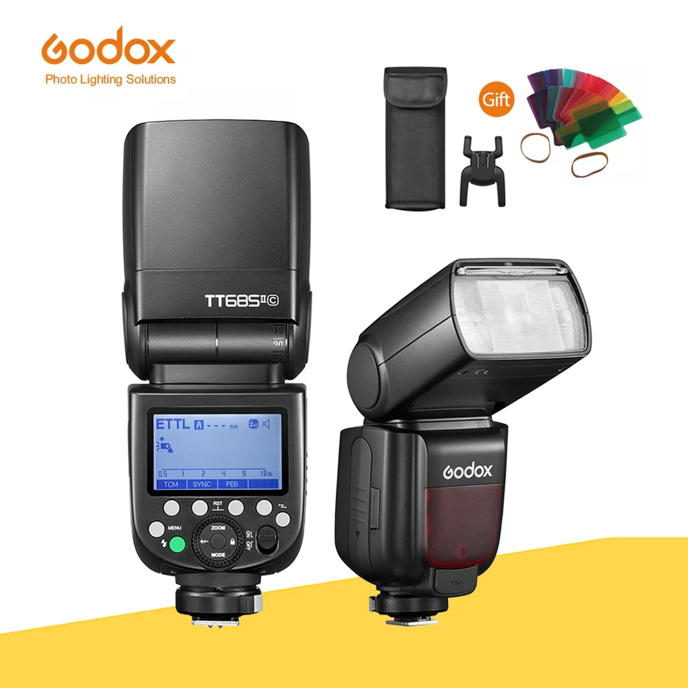 Godox Tt685 Ii Flash Ttl Hss 1/8000S Fotocamera Flash Speedlite 2.4G Wireless X System Per Canon Nikon Sony Fuji Olympus Camera