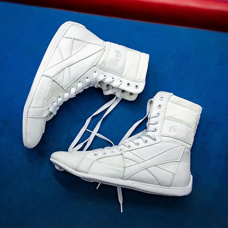 Professional Boxing Shoes for Men Black White Wrestling Boots Man Non-Slip Sports Shoes Mens Brand Fighting