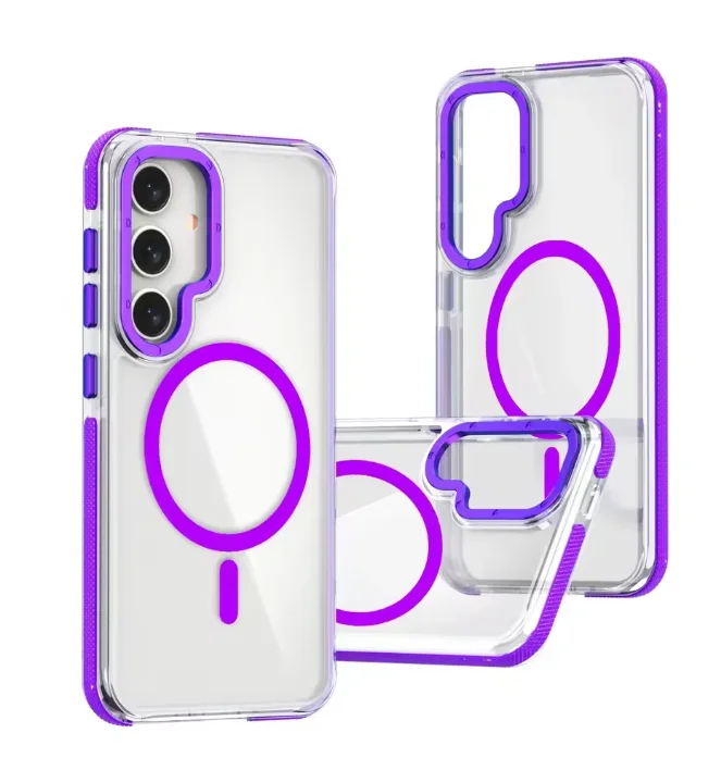 Metal Lens Magnetic Clear Phone Case Cover
