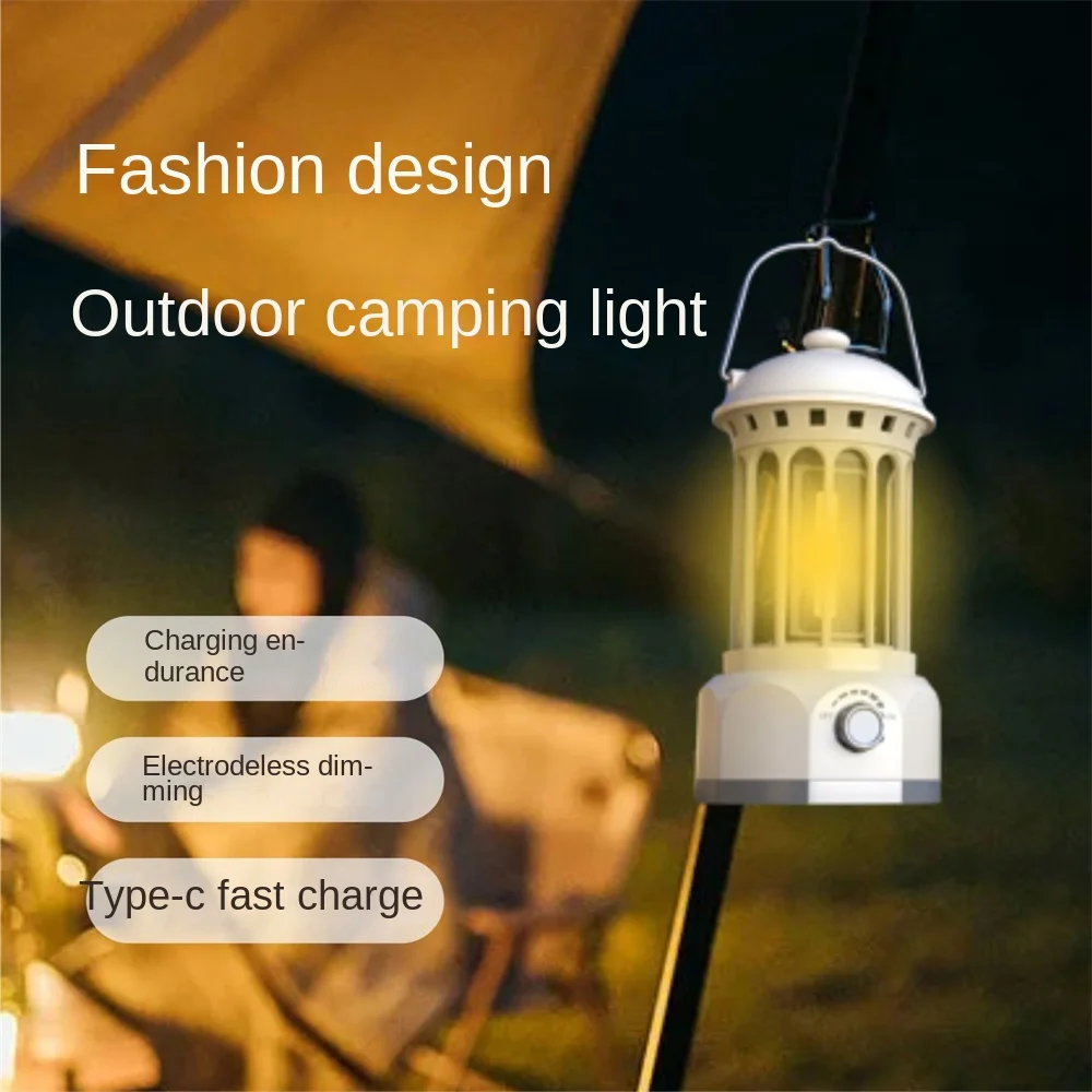 Description Picture 5 of item2024 New Camping Portable Retro Lantern Vintage Tent Lighting Lantern Decoration Waterproof Outdoor Garden Street Lawn Lamp