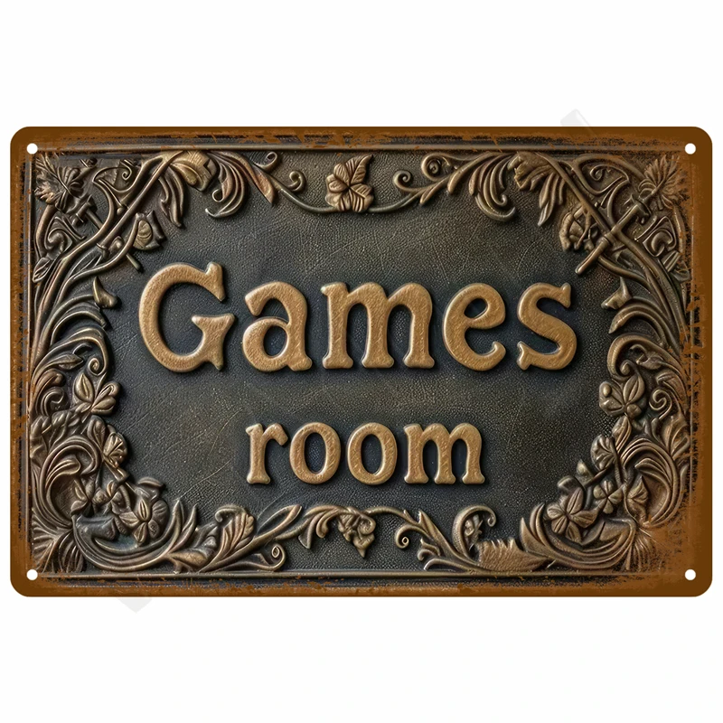 Retro Tin Sign Wall Art - Vintage Aesthetic Metal Plate Decor