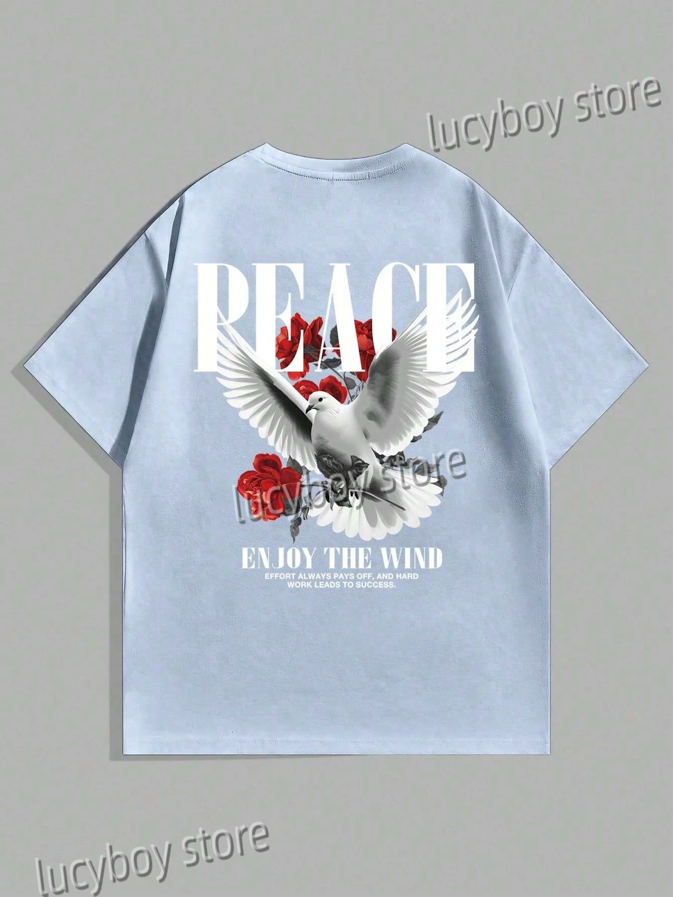 Männer Sommer 3D Frieden Taube Gedruckt T-Shirt Mann Kurzarm Rundhals Mode T-shirts Vintage Casual Oversize Tops Männer Kleidung – Detail 11