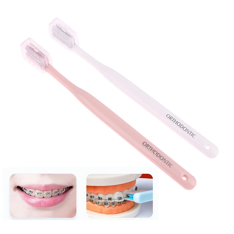 

1Pcs Clean Orthodontic Braces Adult Orthodontic Toothbrushes Dental Tooth Brush Soft Bristle Toothbrush For Oral Health Care