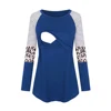 Women Maternity Long Sleeve Nursing Patchwork Color Tops Breastfeeding Blouse 3