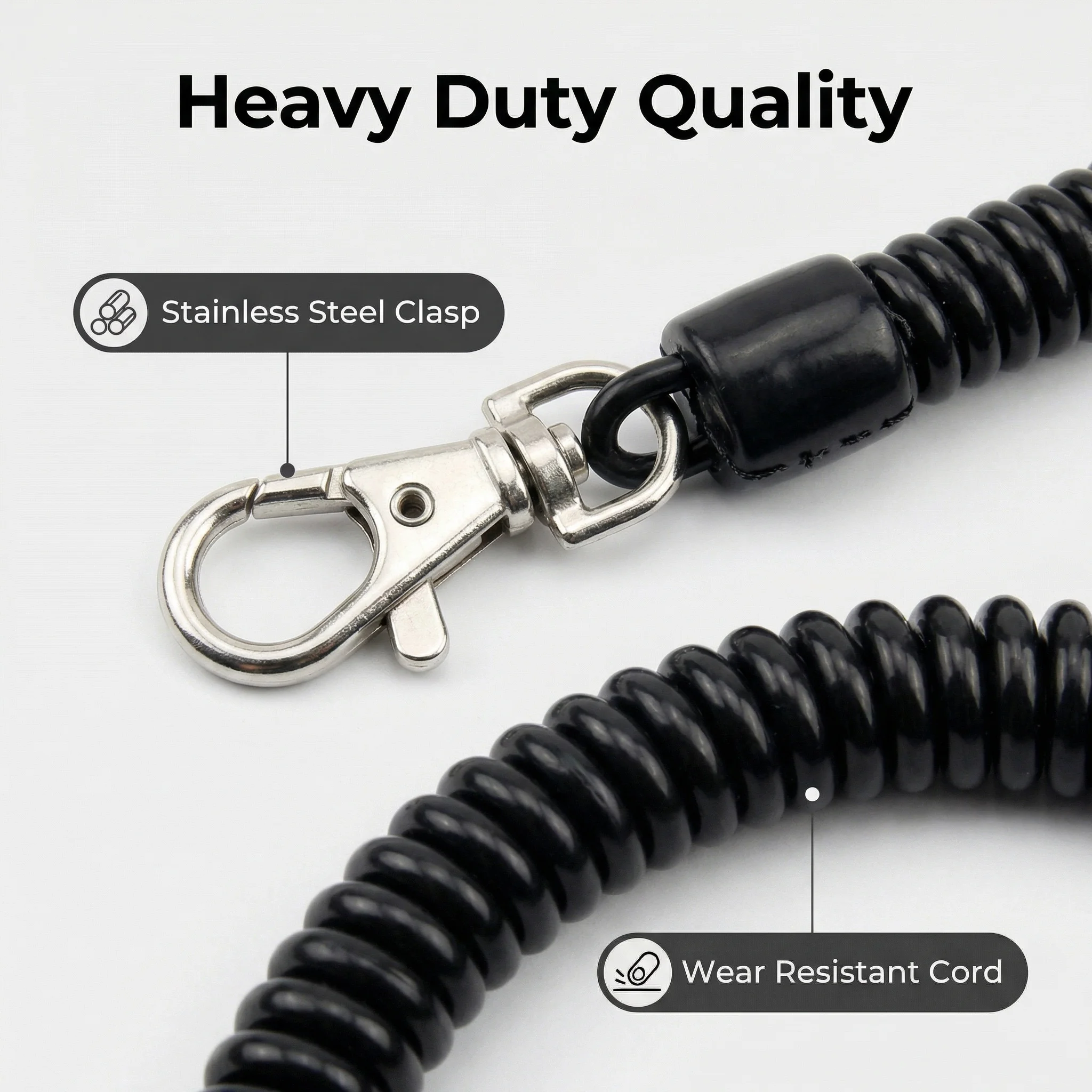 Taktisches Anti-Verlust Elastisches Sicherheitsseil Schnell Zerlegbares Sicherheitsseil Outdoor-Ausrüstung Werkzeuge Pinpointer Anti-Verlust-Haken – Detail 3