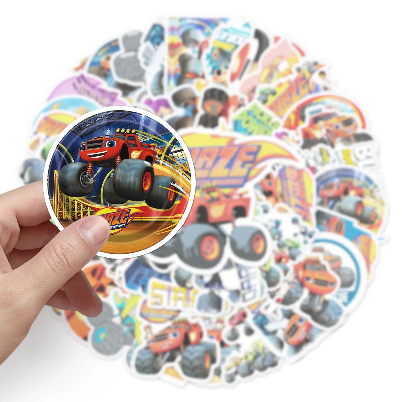 50PCS Blaze Cartoon Sticker Pack - Fun DIY Decals