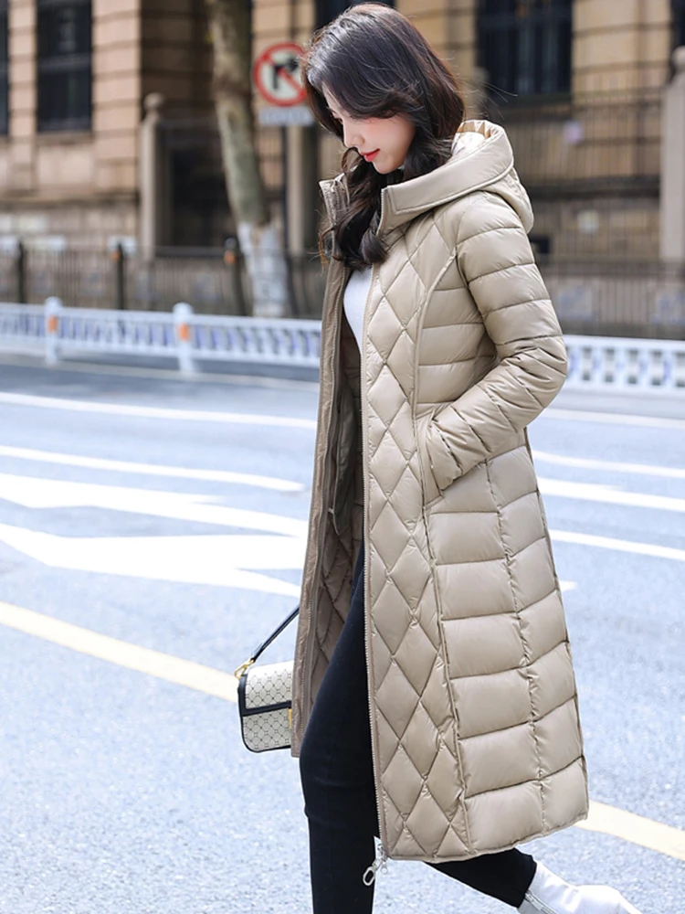 Clearance Winter Jacket Women Fur Hooded Long Parkas Thick