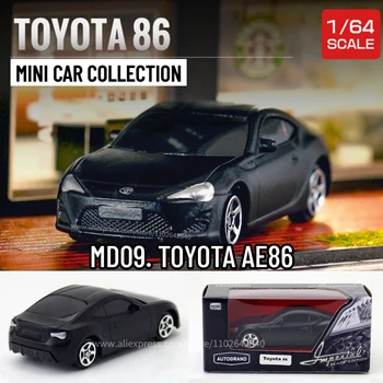 Scale 1/64 TOYOTA AE86 Mini Car Model, Replica Metal Miniature Art Vehicle Diecast Collection Gift Toy for Kid Boy Friend